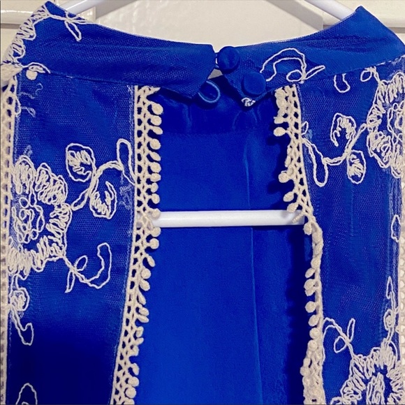 Lovers + Friends Blue & Lace Tent/Muumuu Dress - Picture 6 of 8